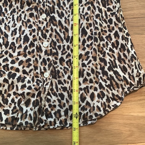 J. Crew The Perfect Shirt Long Sleeve Button Down Leopard Print Women’s XS - Picture 12 of 13